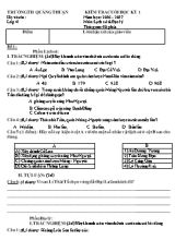 Đề kiểm cuối học kì I Lịch sử và Địa lí lớp 4 - Năm học 2016-2017 - Trường Tiểu học Quảng Thuận